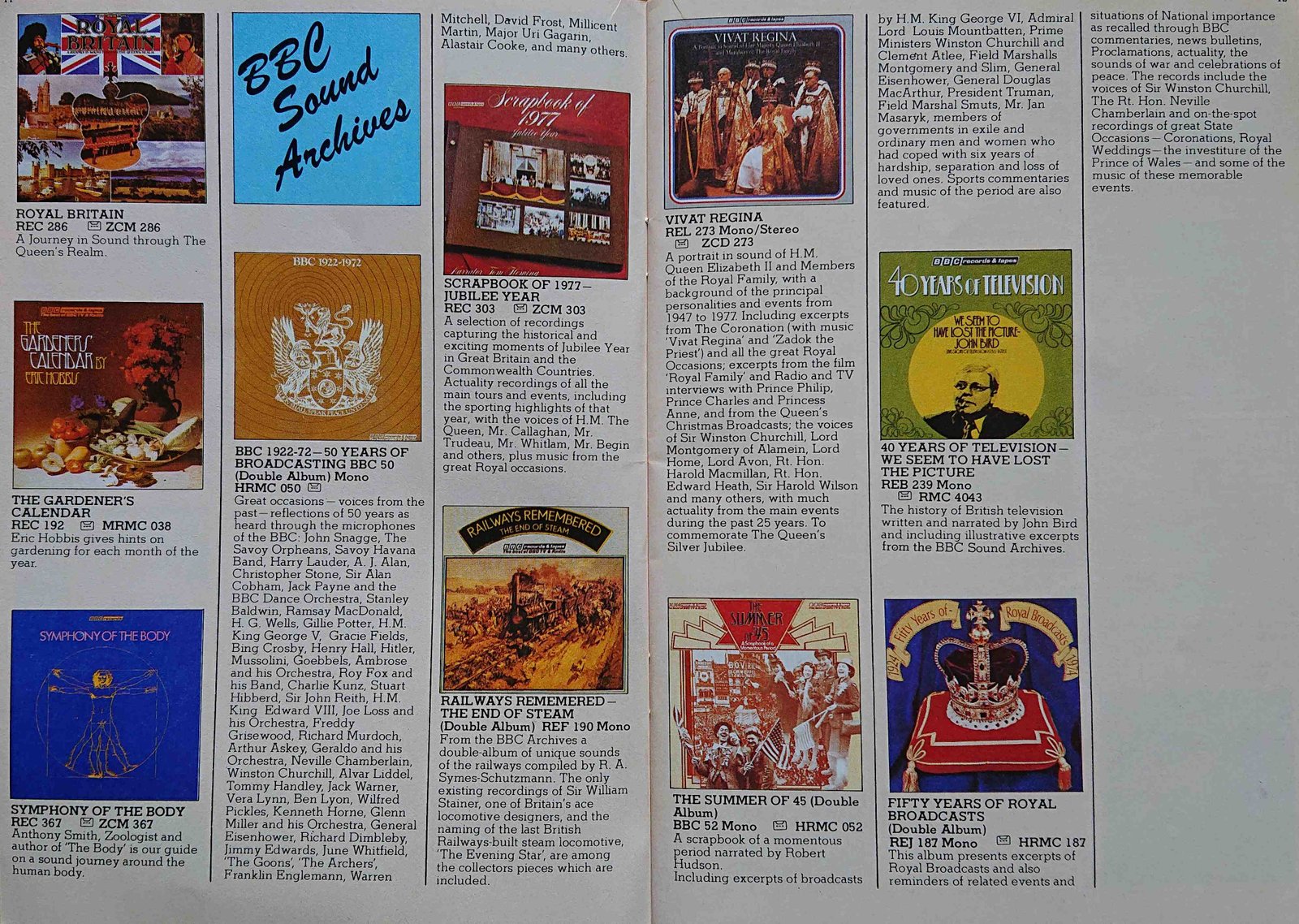 Other pages of catalogue BBC Records catalogue 1983